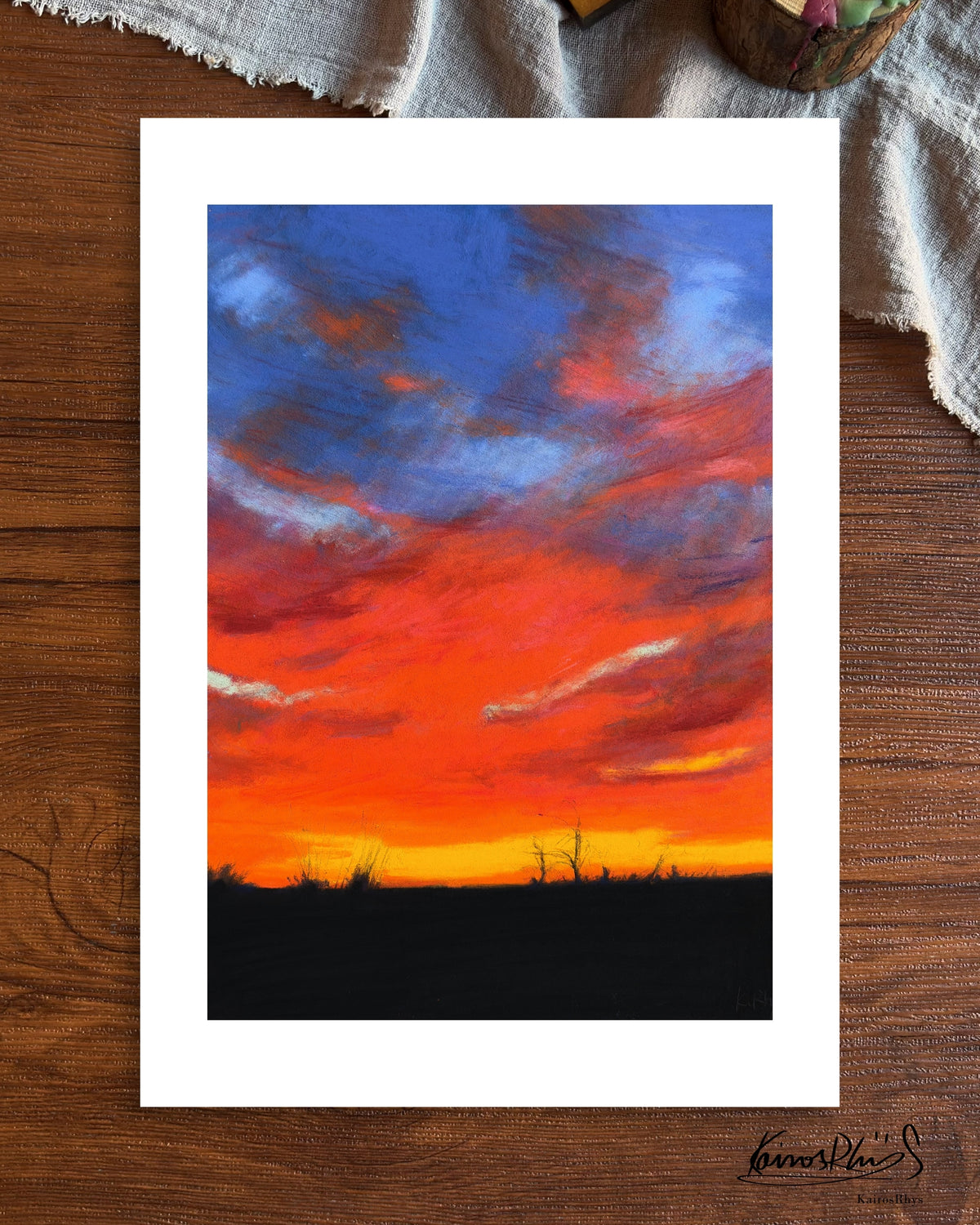 The Sky Burned Until Nightfall— A4 Fine Art Print