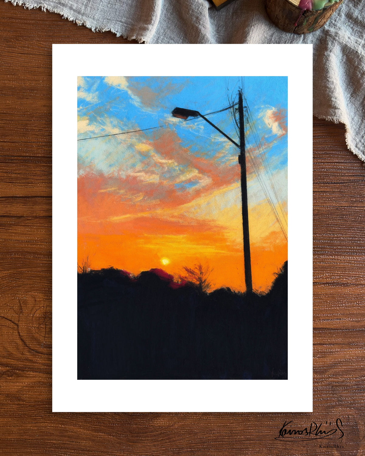 The Streetlight Waited for Night— A4 Fine Art Print