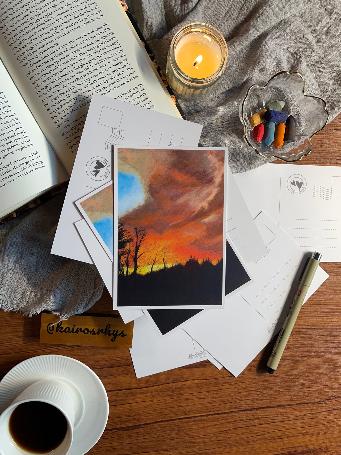 Set of 10 Postcards | 1st Series - Sunset Landscape Art Prints