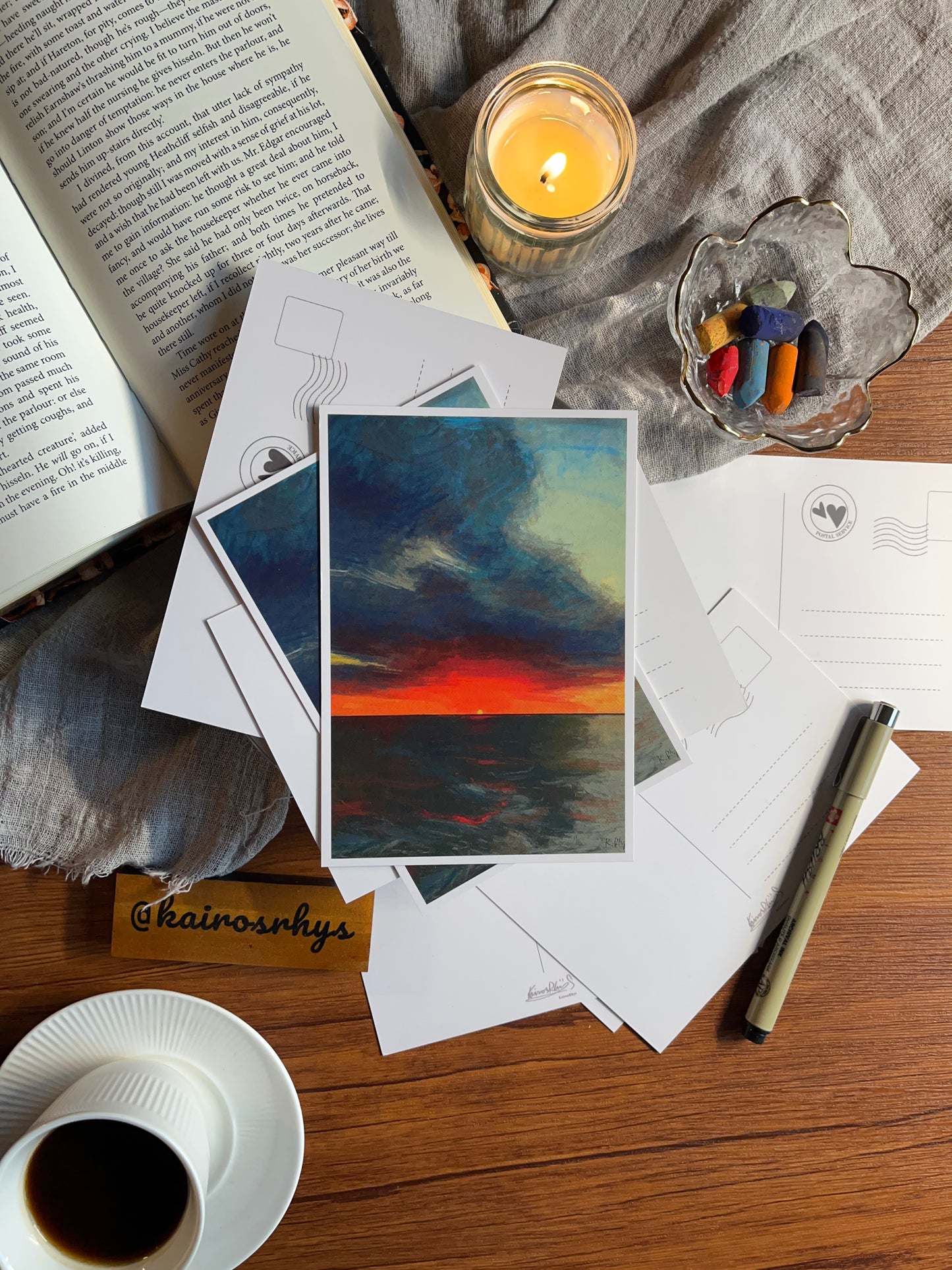 Set of 10 Postcards | 1st Series - Sunset Landscape Art Prints