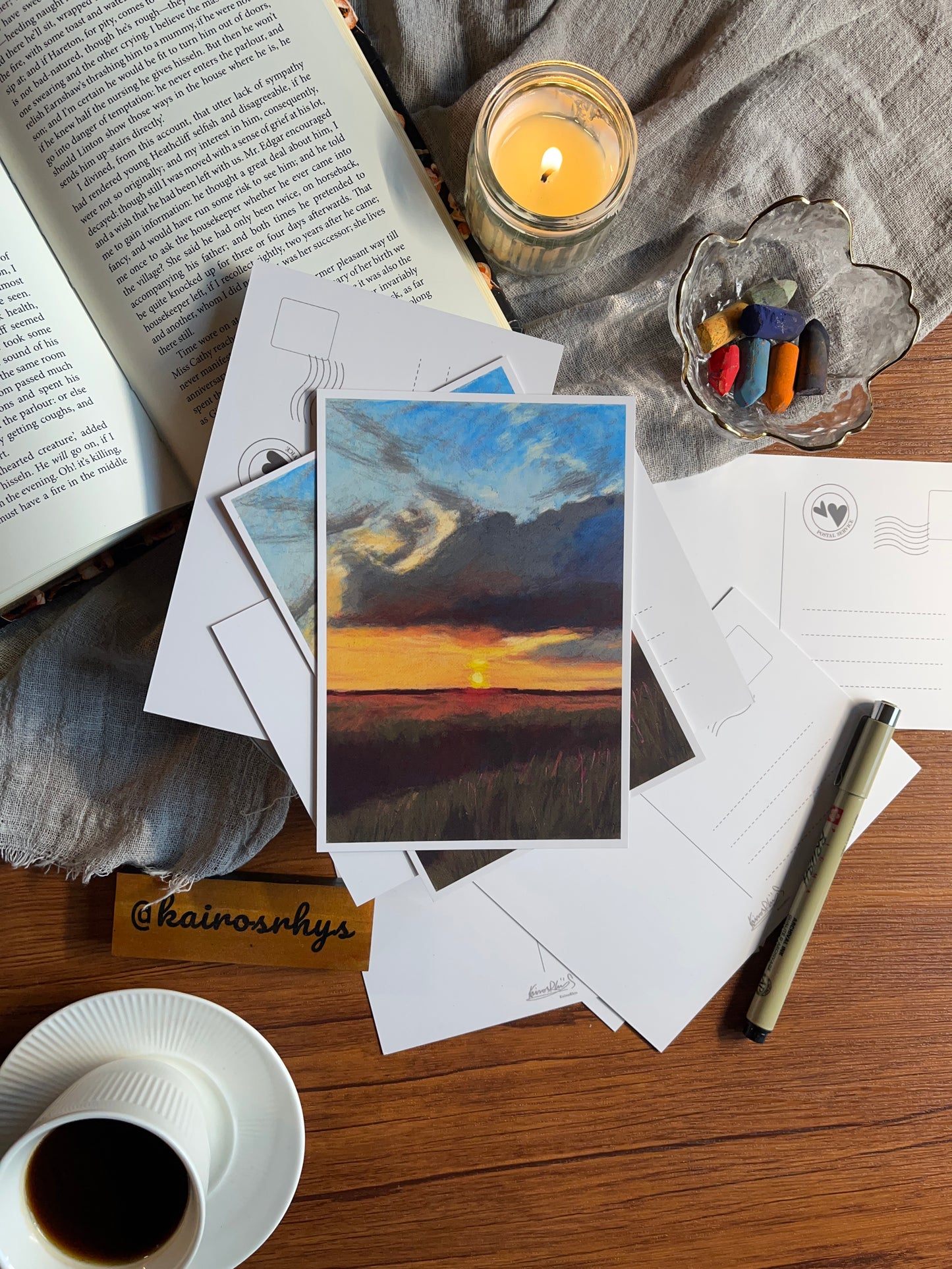 Set of 10 Postcards | 1st Series - Sunset Landscape Art Prints