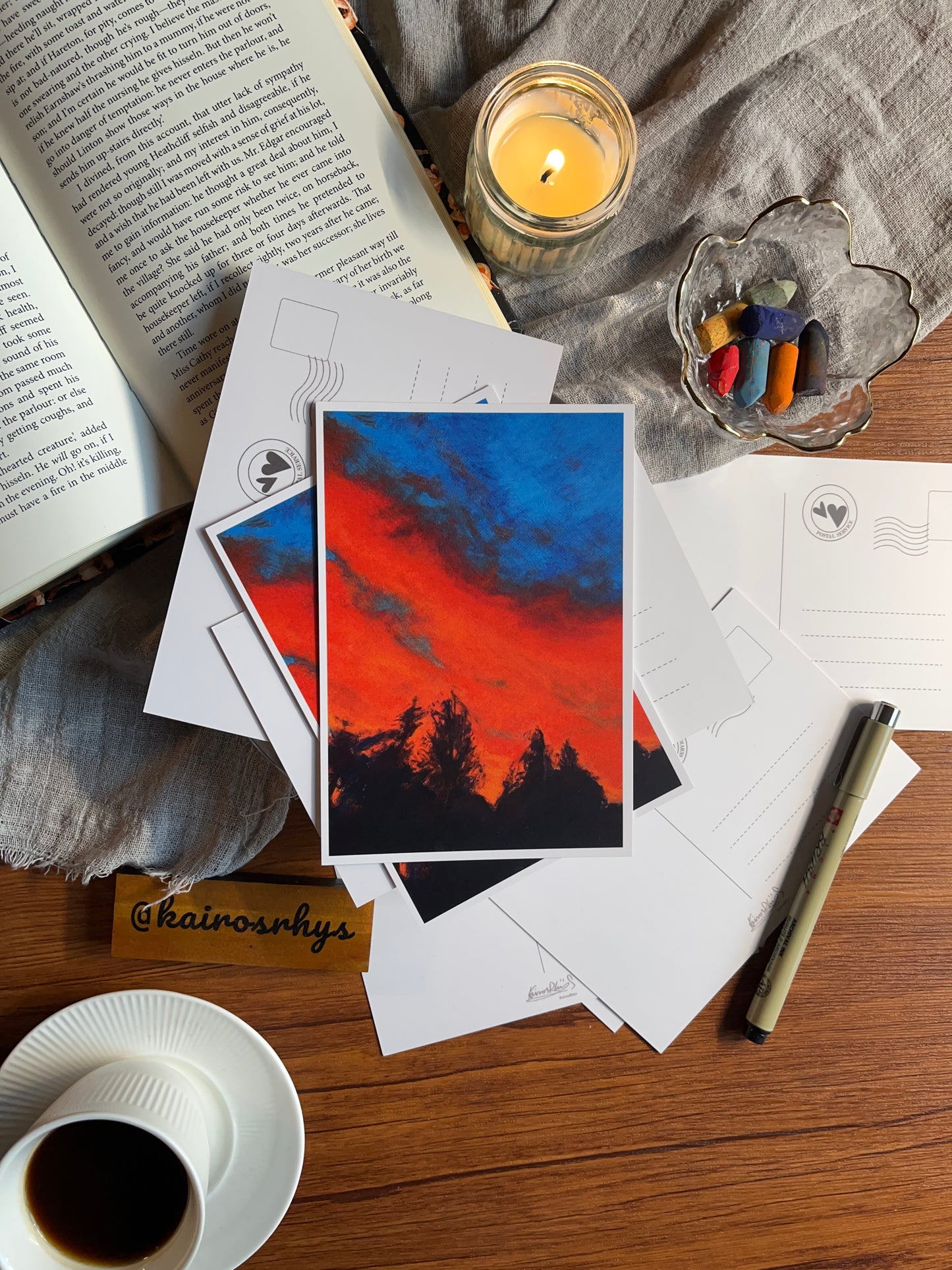 Set of 10 Postcards | 1st Series - Sunset Landscape Art Prints