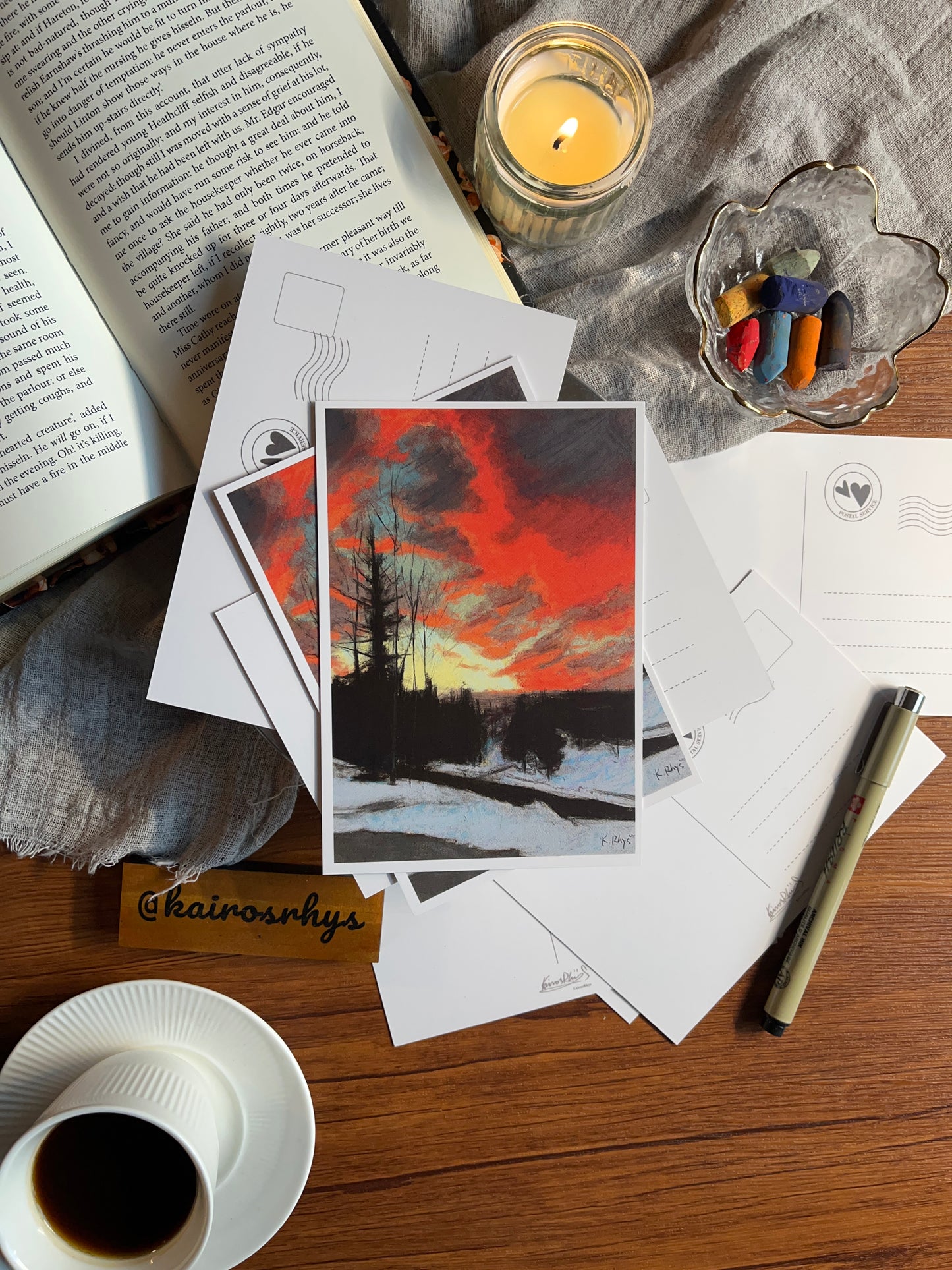 Set of 10 Postcards | 1st Series - Sunset Landscape Art Prints