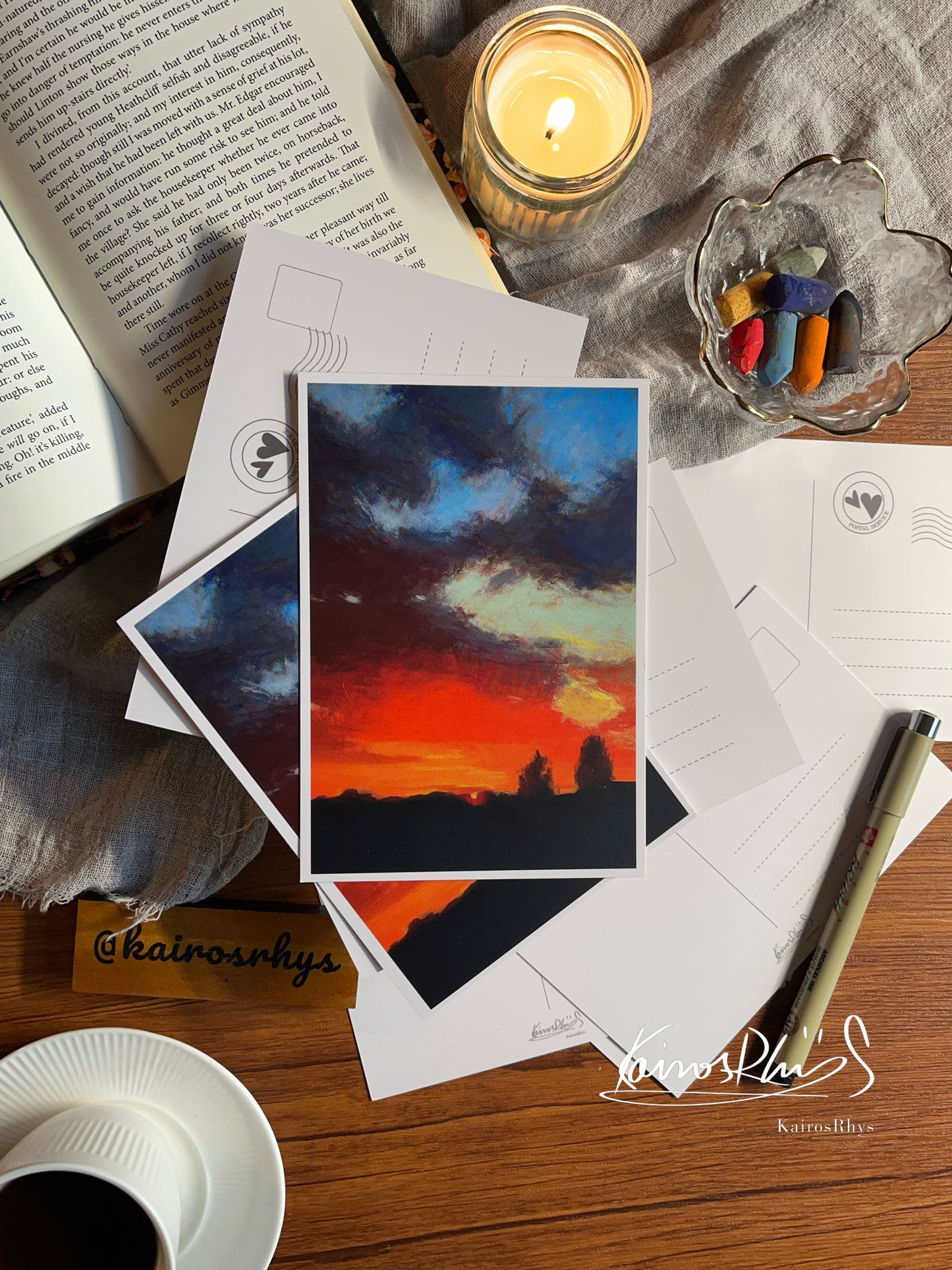 Set of 10 Postcards | 3rd Series - Sunset Landscape Art Prints