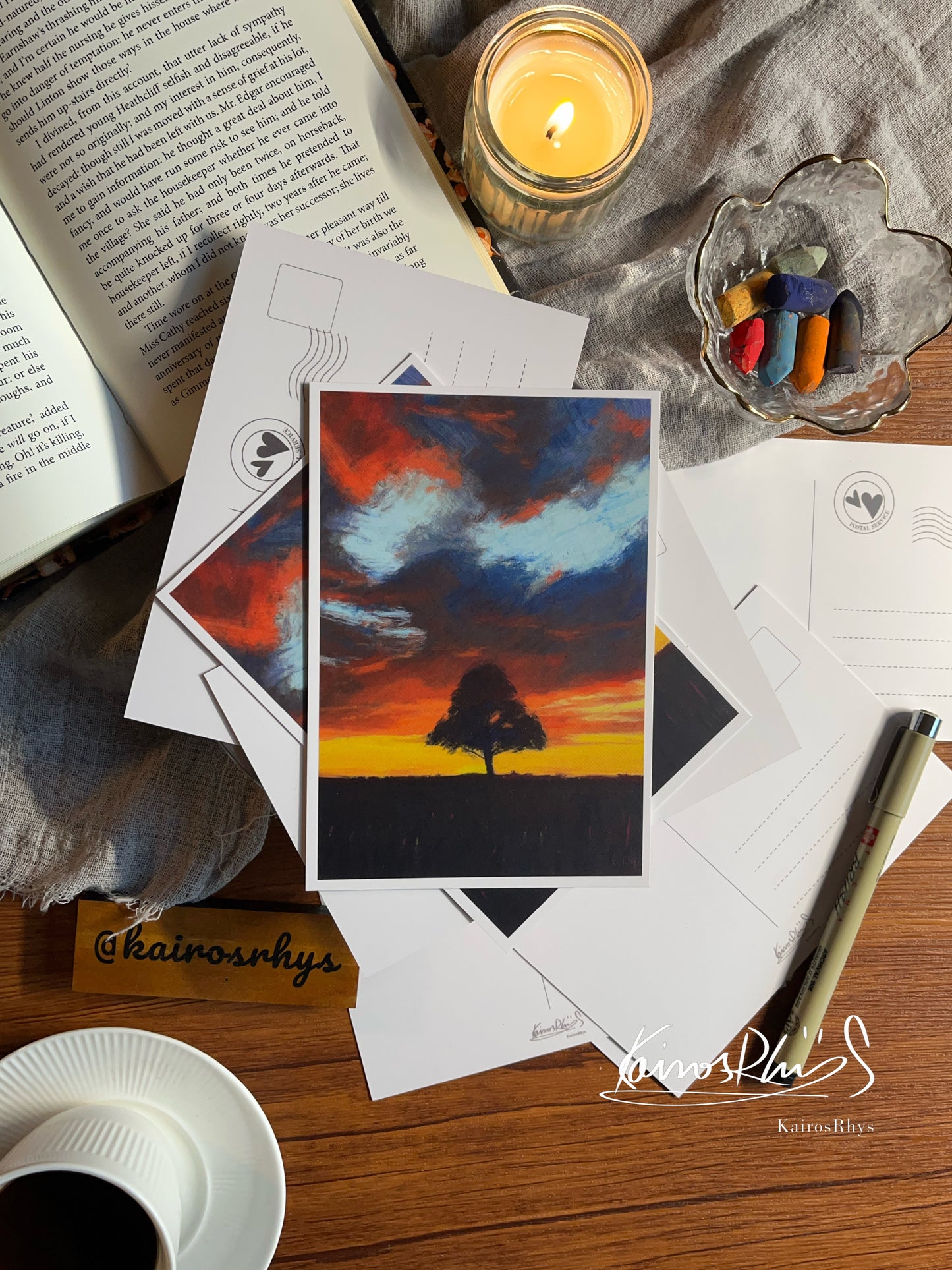 Set of 10 Postcards | 3rd Series - Sunset Landscape Art Prints