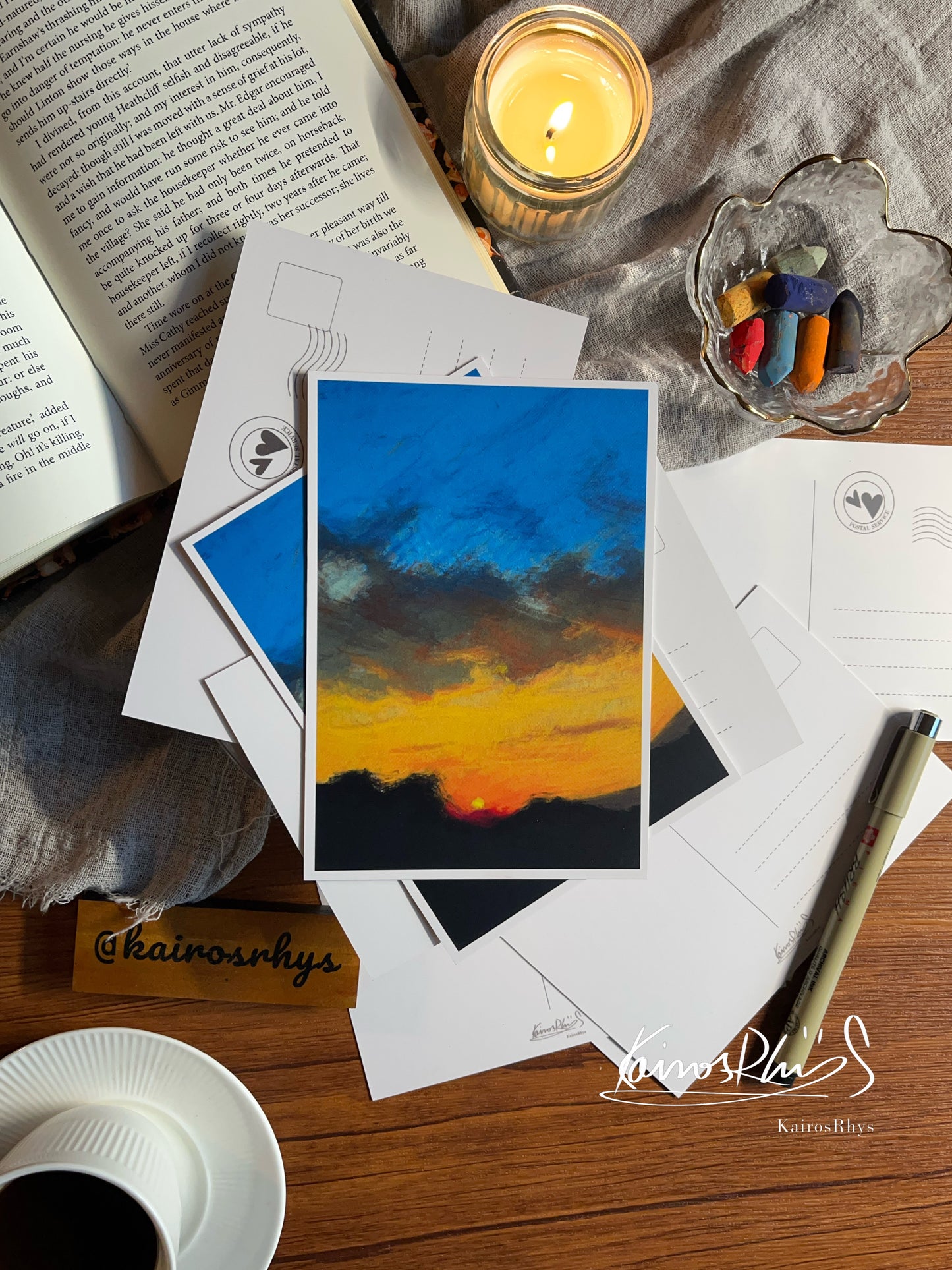 Set of 10 Postcards | 3rd Series - Sunset Landscape Art Prints
