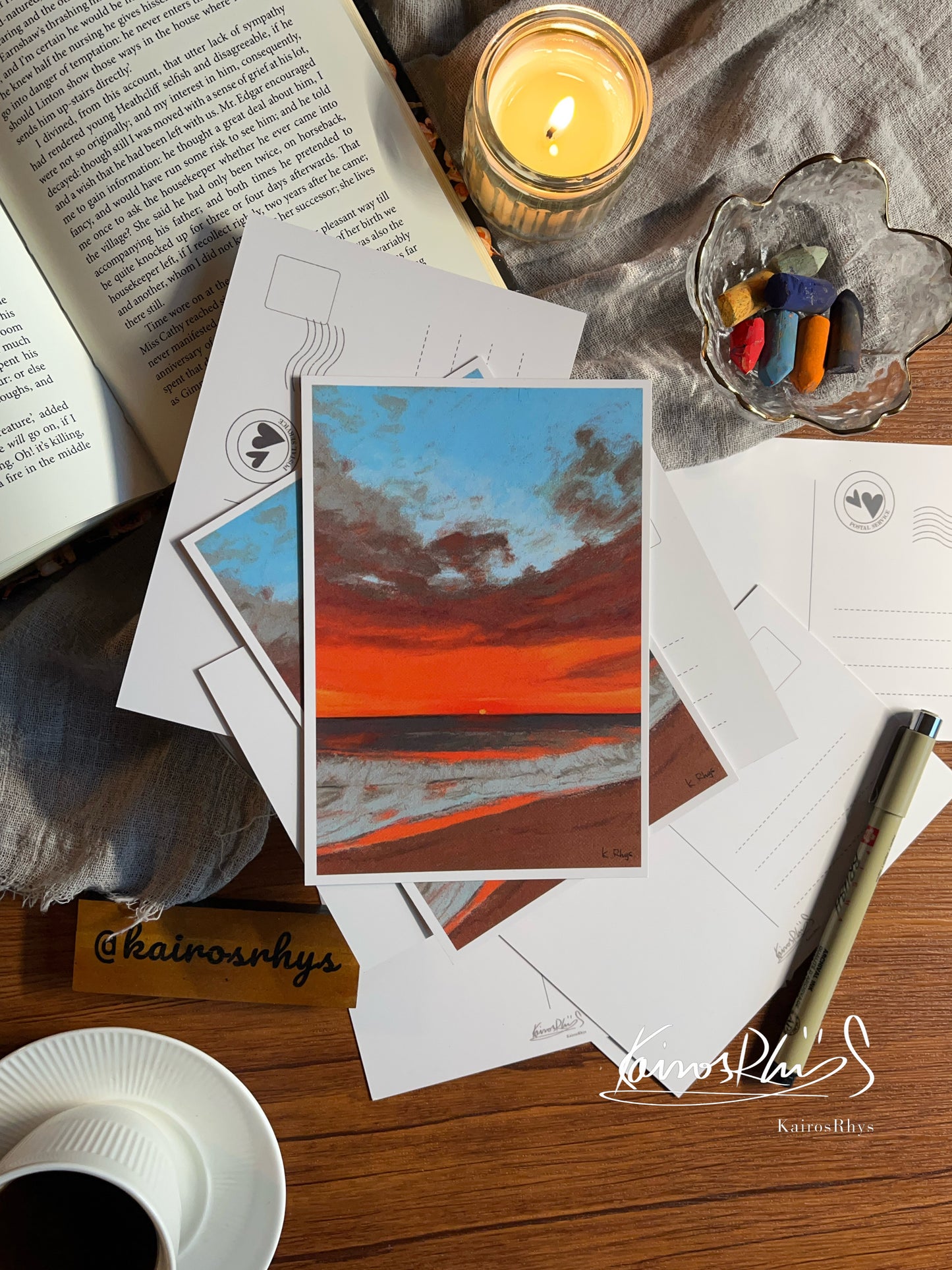 Set of 10 Postcards | 3rd Series - Sunset Landscape Art Prints