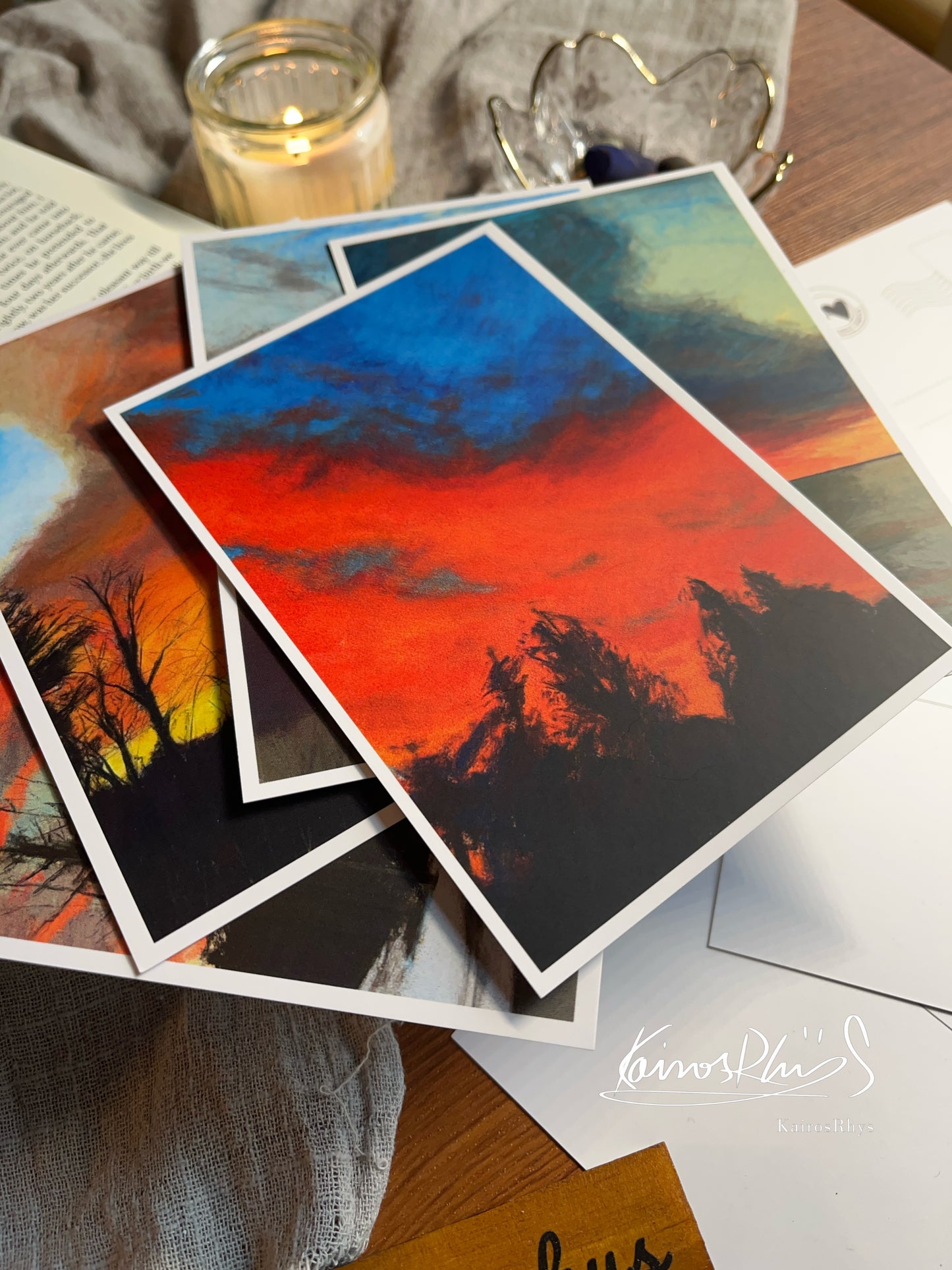 Set of 10 Postcards | 1st Series - Sunset Landscape Art Prints