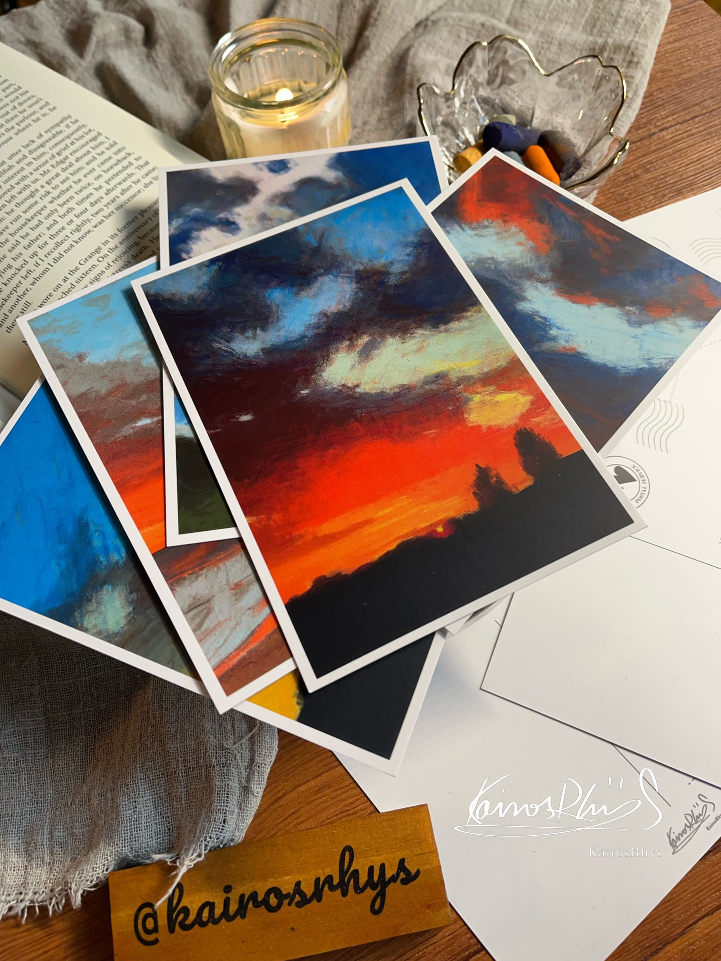 Set of 10 Postcards | 3rd Series - Sunset Landscape Art Prints