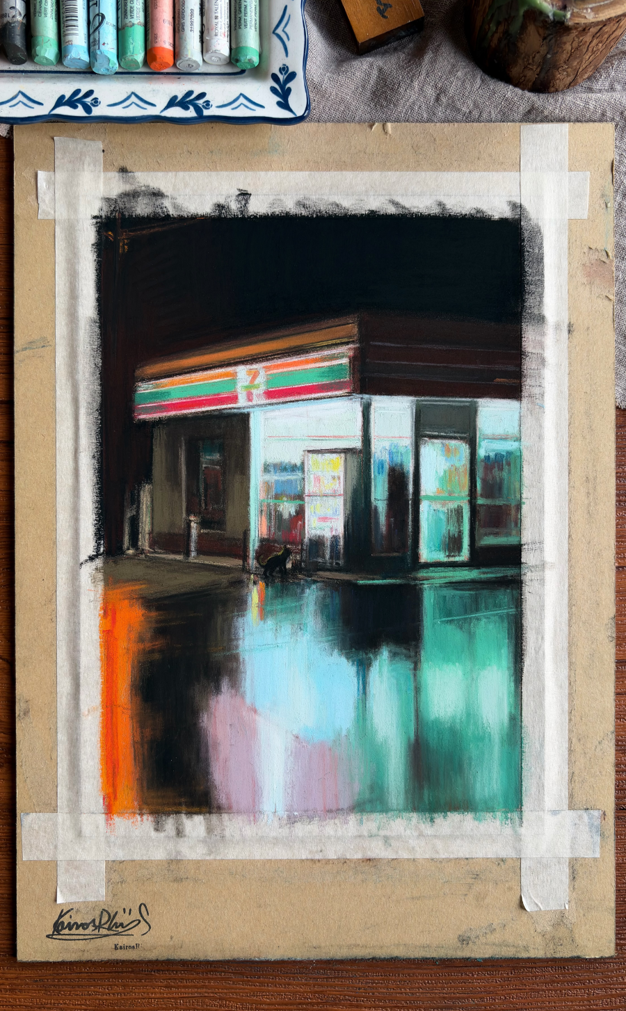 Colours Left on the Wet Street