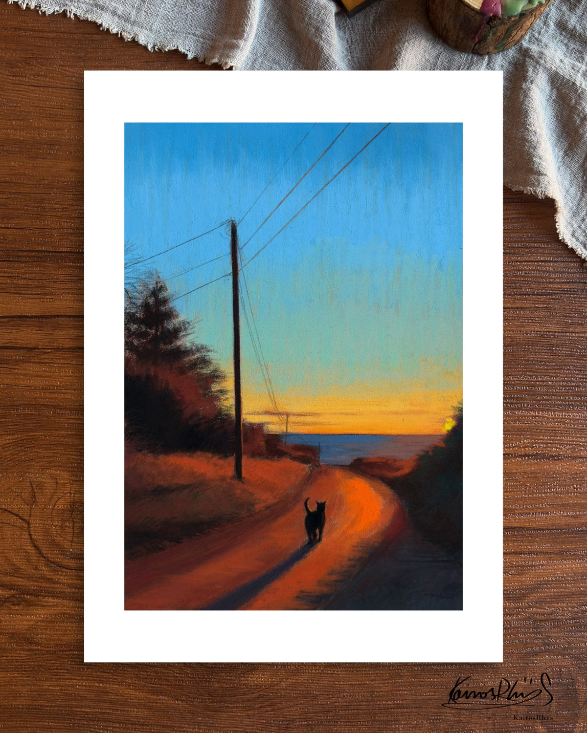A Road Lit by the Last Breath of Day— A4 Fine Art Print