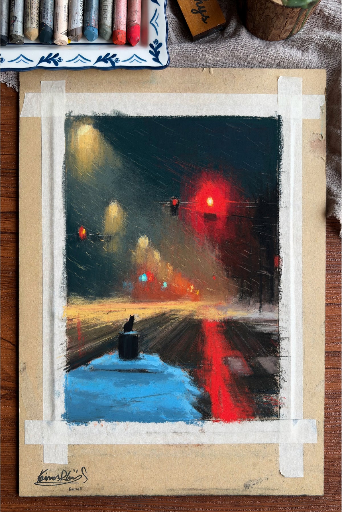 Snow Fell Through the Red Glow