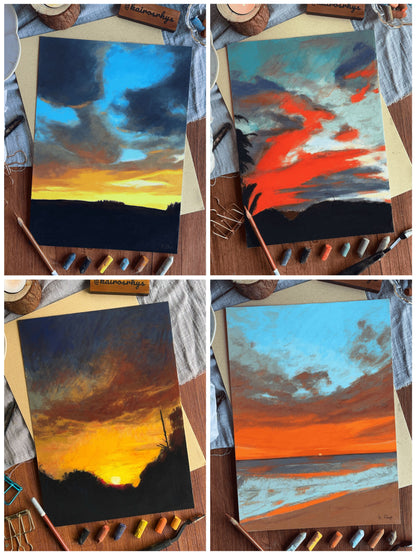 Soft Pastel Sunset Painting Workshop dublin 2