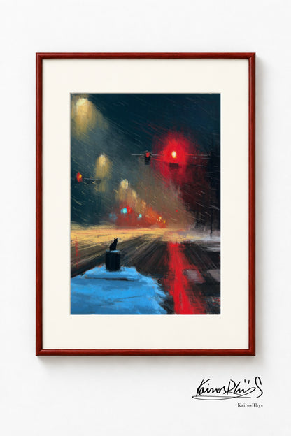 Snow Fell Through the Red Glow