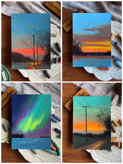Soft Pastel Sunset Painting Workshop dublin 2