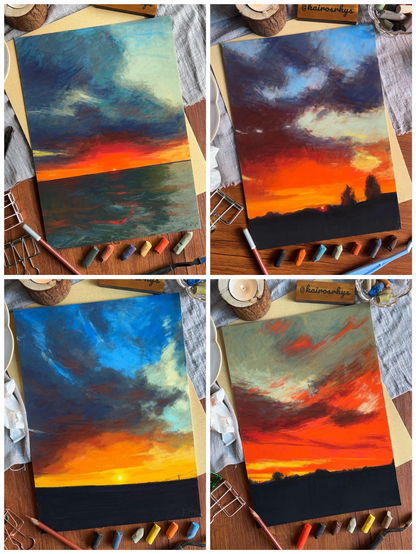 Soft Pastel Sunset Painting Workshop dublin 2