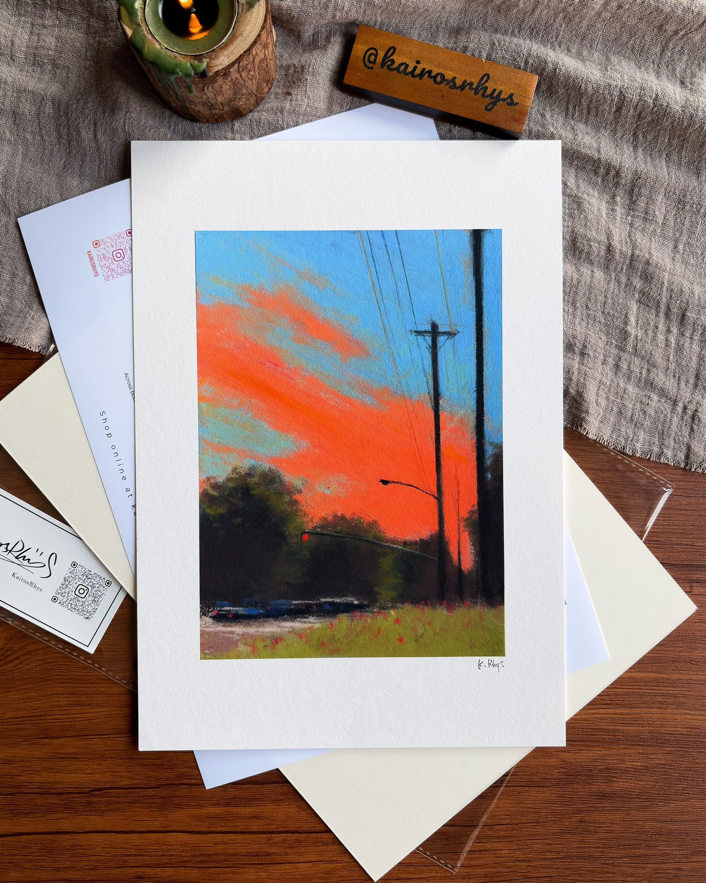 Orange Sky – A4 Fine Art Print