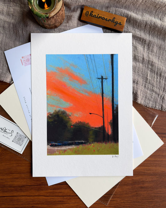 Orange Sky – A4 Fine Art Print