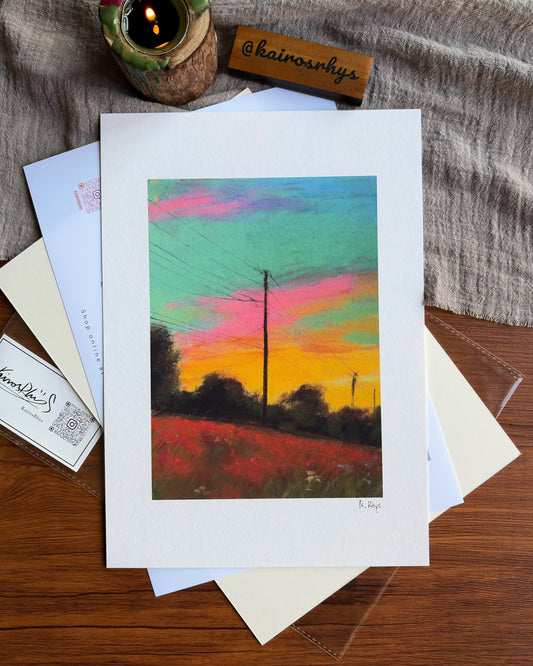 Pink Sunset – A4 Fine Art Print