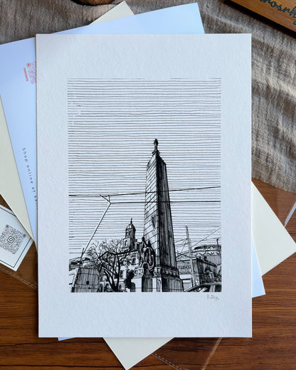 Charles Stewart Parnell Monument — A4 Fine Art Print