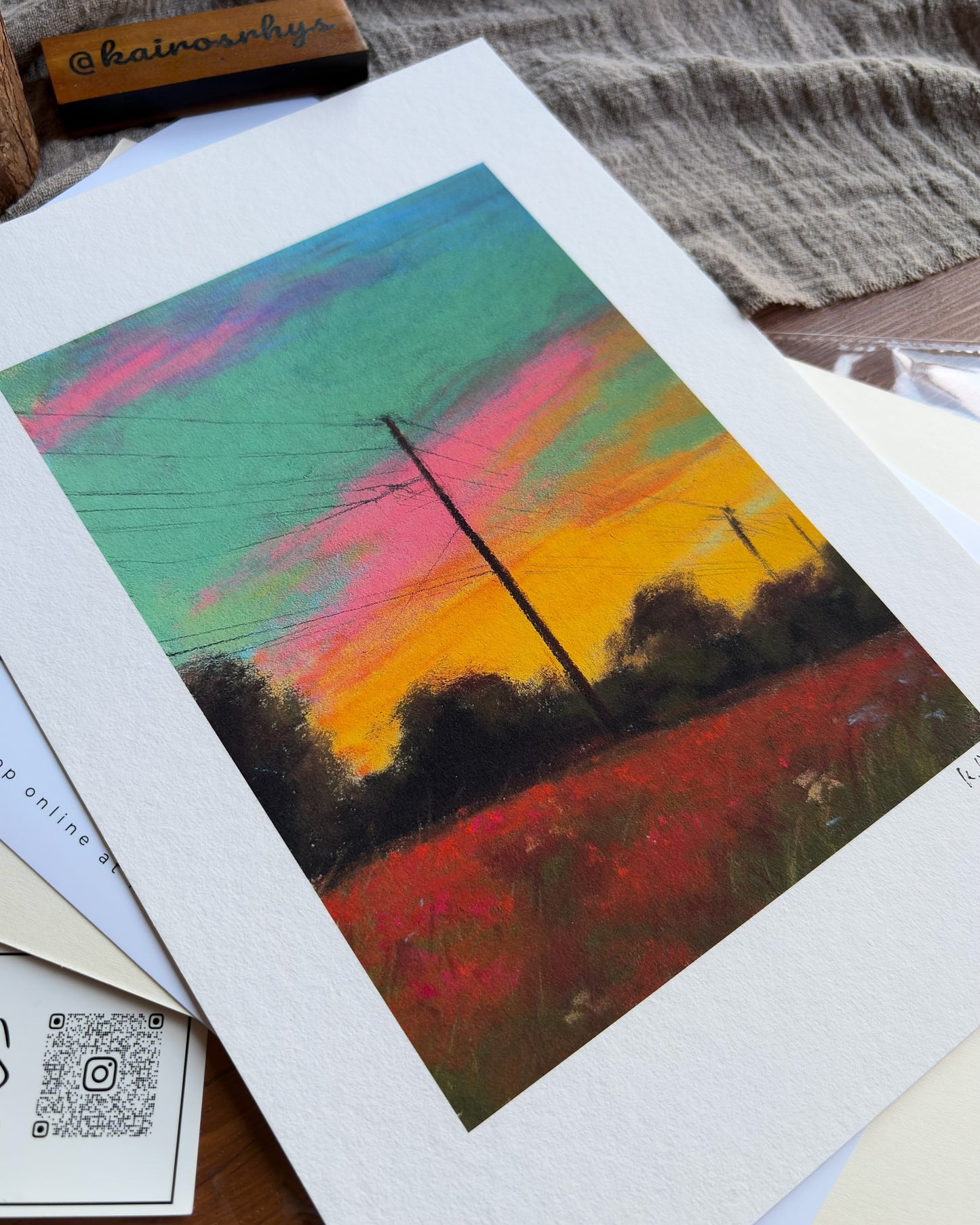 Pink Sunset – A4 Fine Art Print