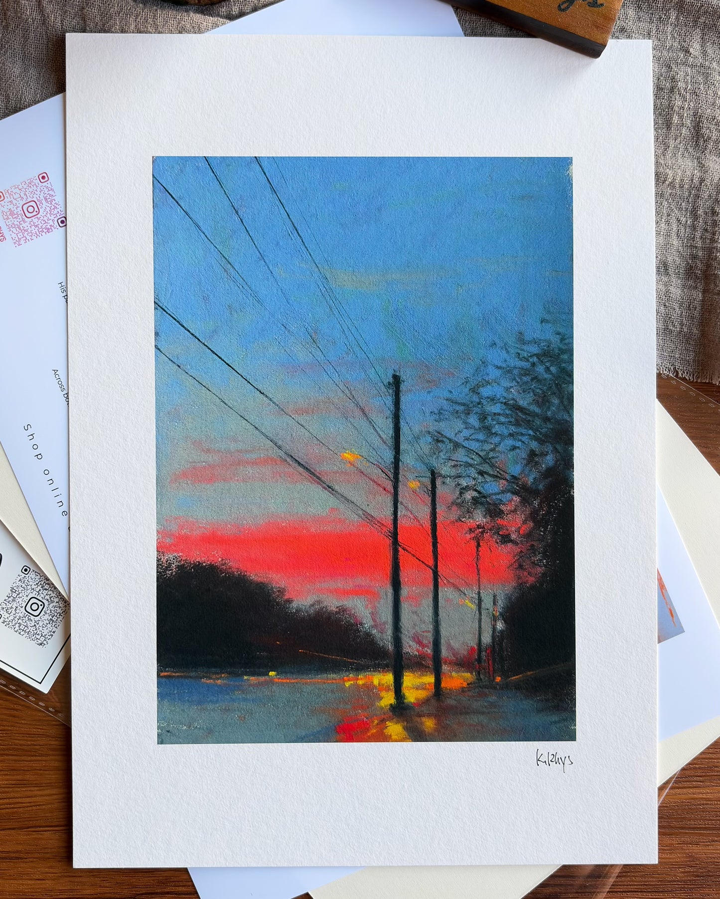 Crimson Horizon — A4 Fine Art Print