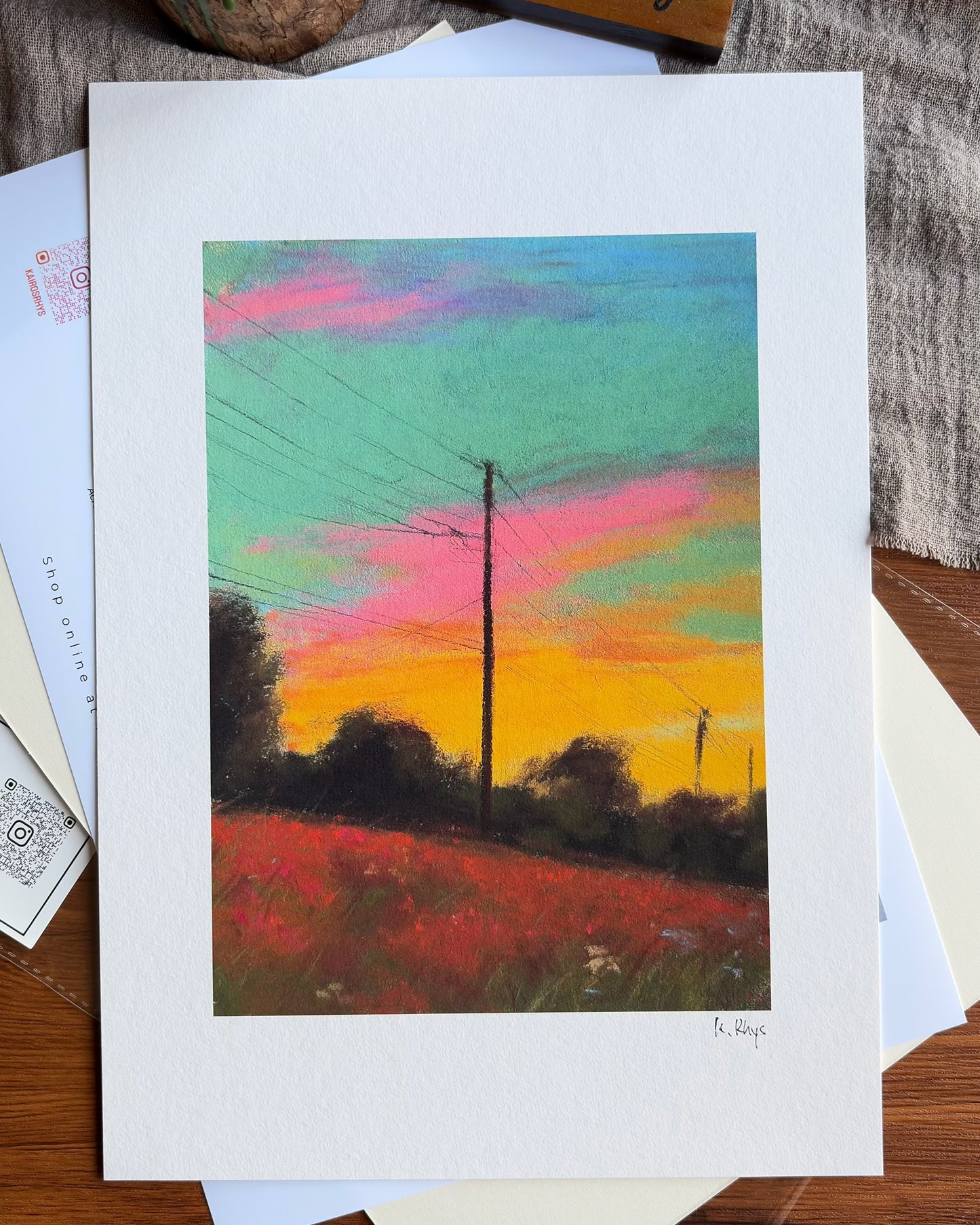 Pink Sunset – A4 Fine Art Print