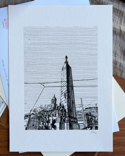 Charles Stewart Parnell Monument — A4 Fine Art Print
