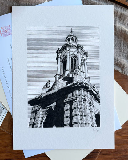 Campanile, Trinity College Dublin — A4 Fine Art Print