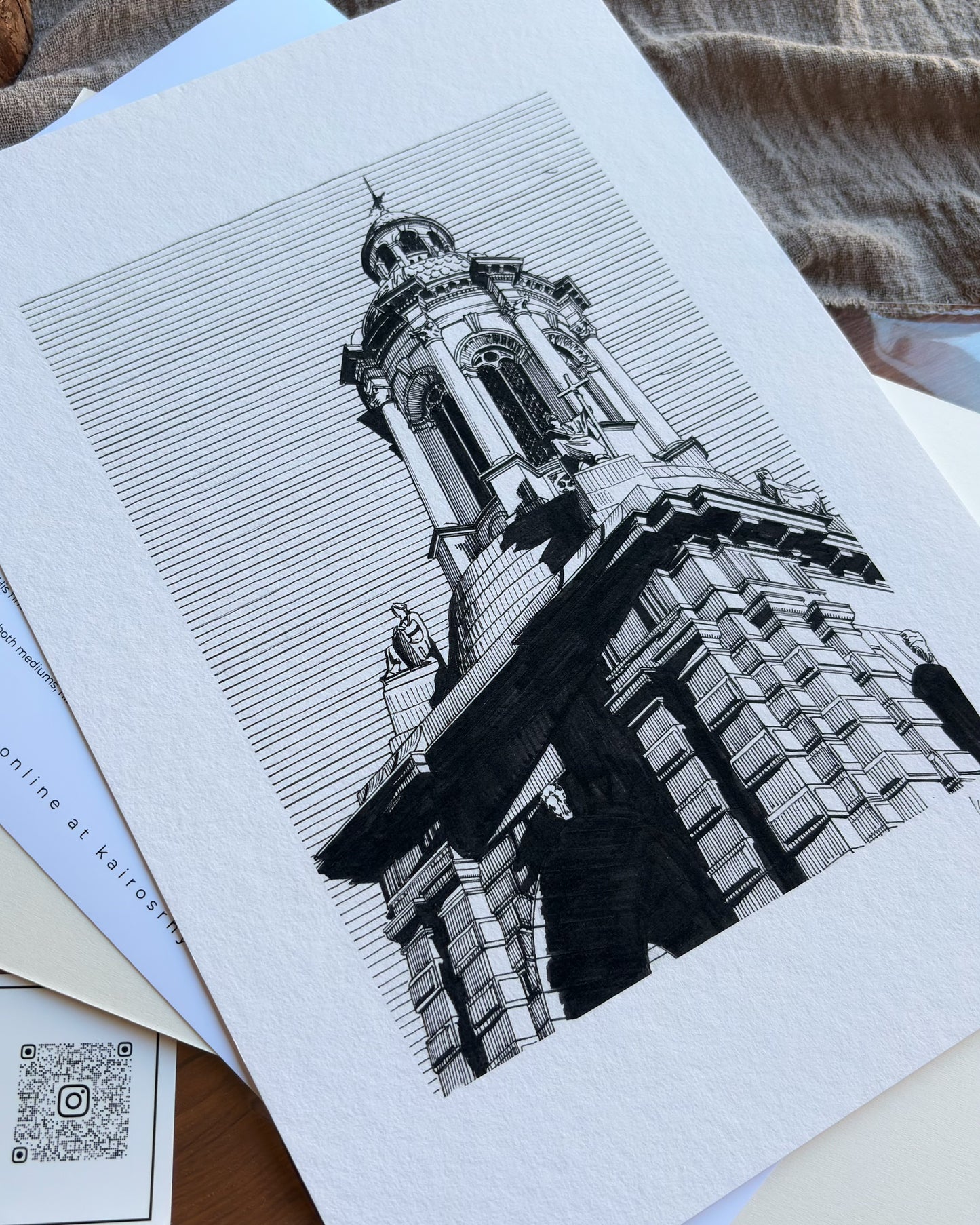 Campanile, Trinity College Dublin — A4 Fine Art Print