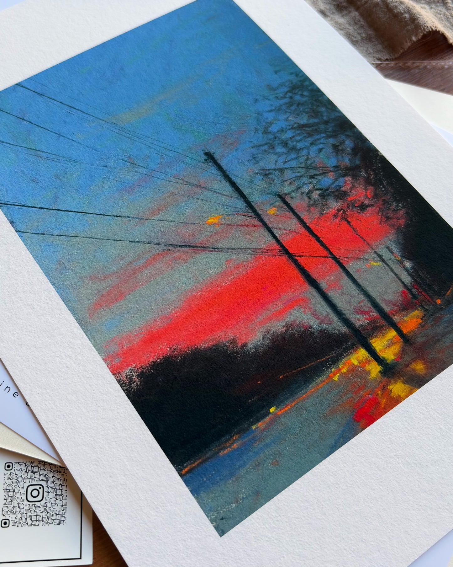 Crimson Horizon — A4 Fine Art Print