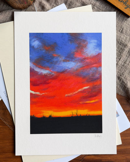 Red Horizon — A4 Fine Art Print