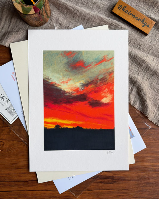 Burning Sky — A4 Fine Art Print