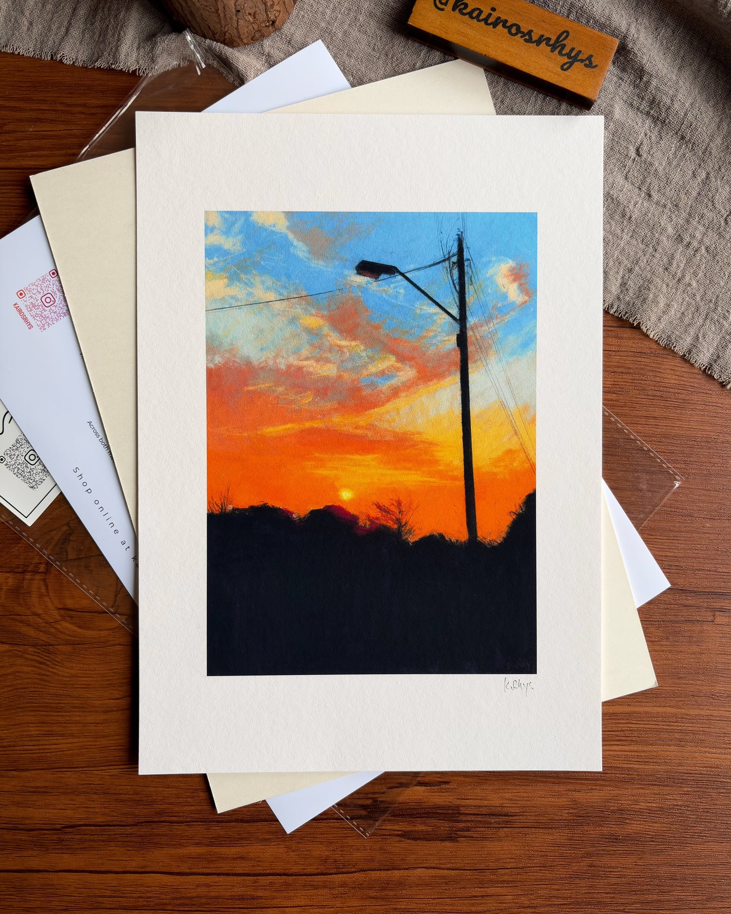 Streetlight at Dusk — A4 Fine Art Print