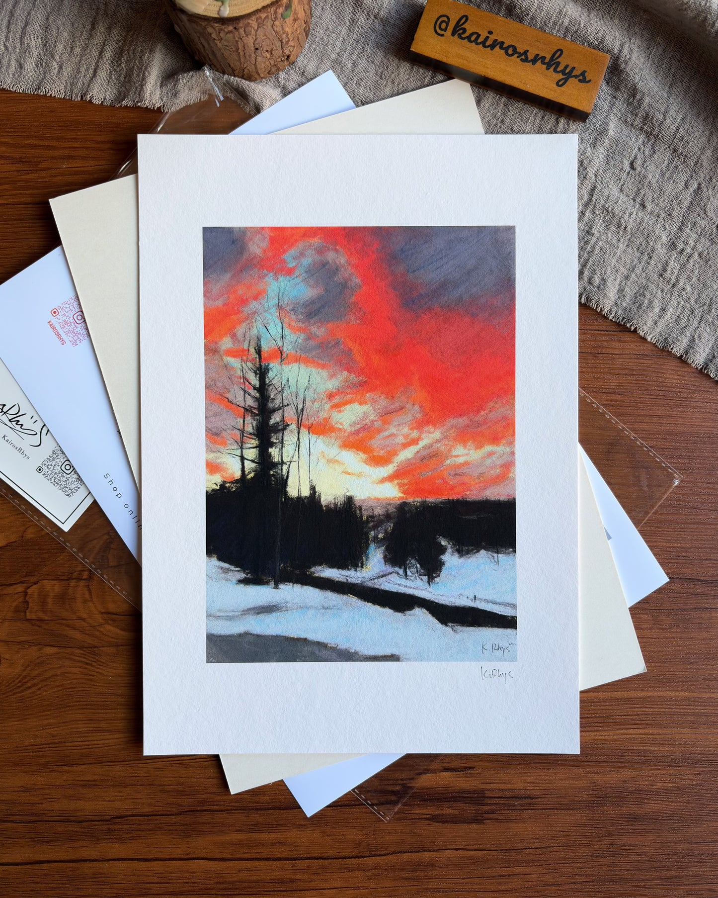 Winter Fire — A4 Fine Art Print
