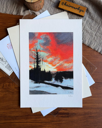 Winter Fire — A4 Fine Art Print