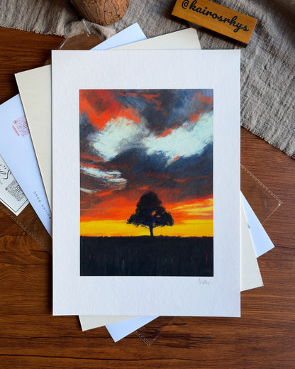 Solitary Tree — A4 Fine Art Print