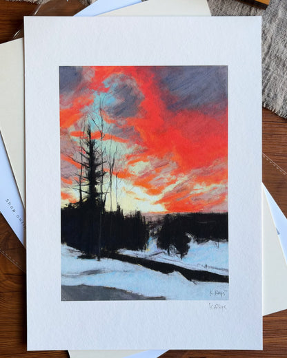 Winter Fire — A4 Fine Art Print