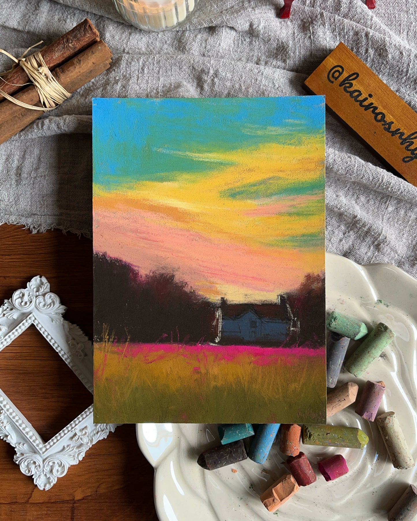 Evening colors over a quiet home