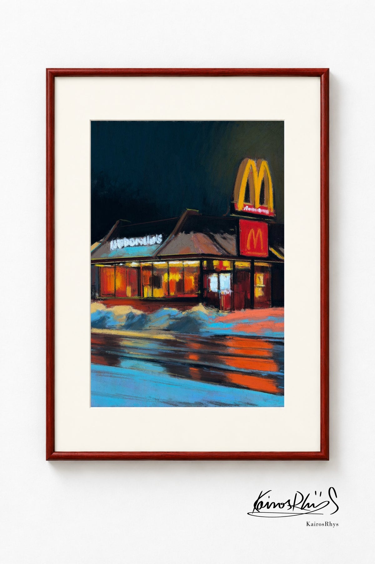 Warm Light on the Wet Road