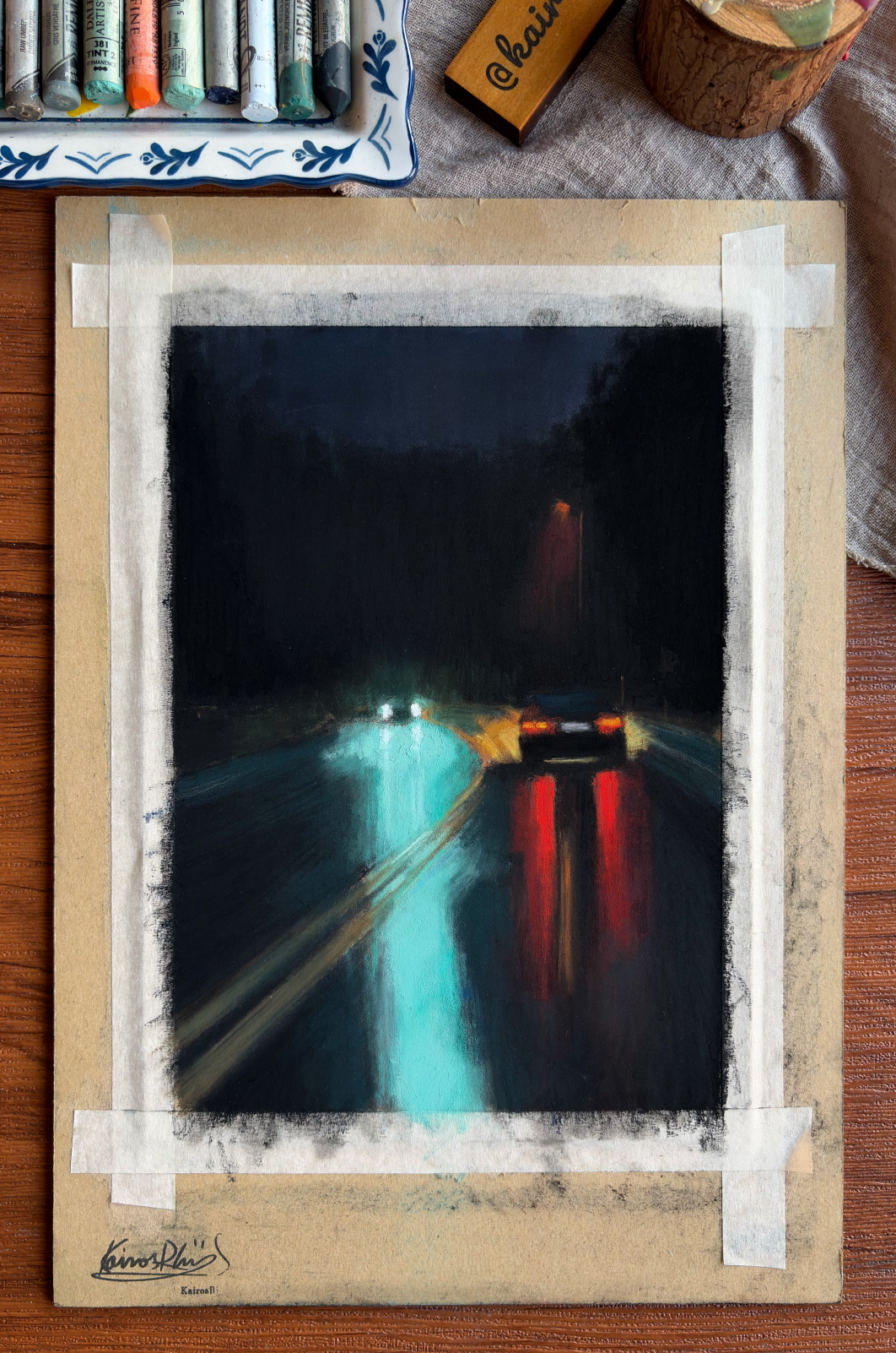 Tail Lights in the Rain