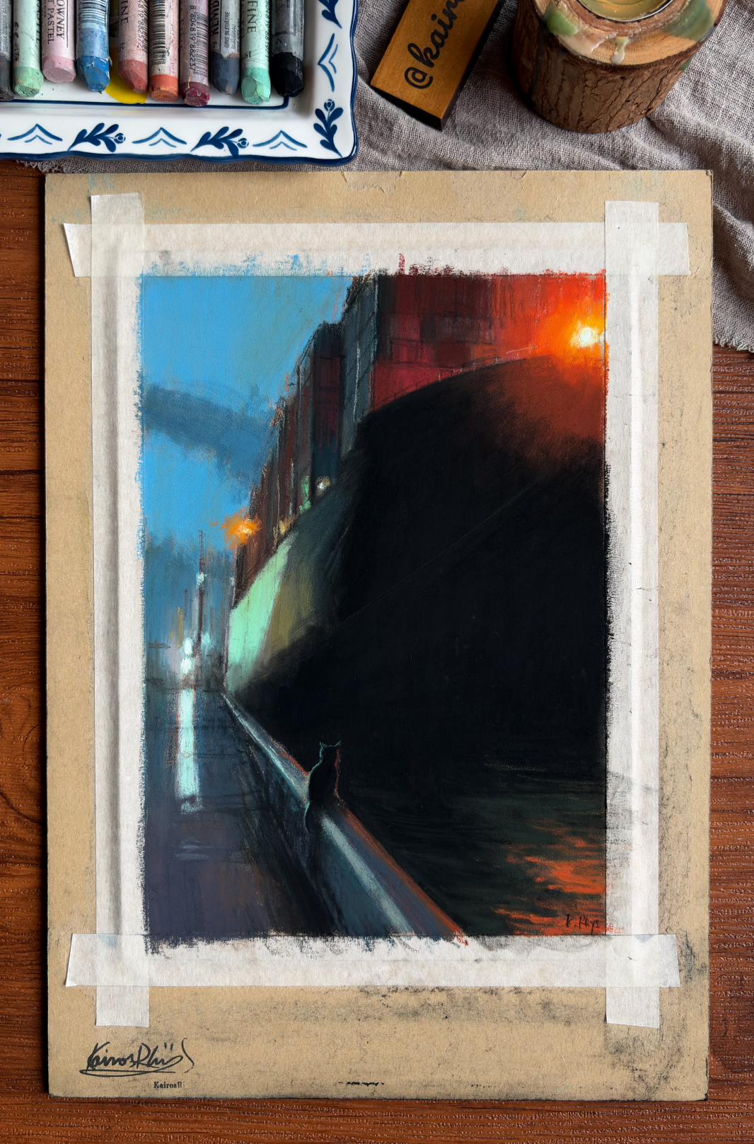 Beside the Sleeping Cargo Ship
