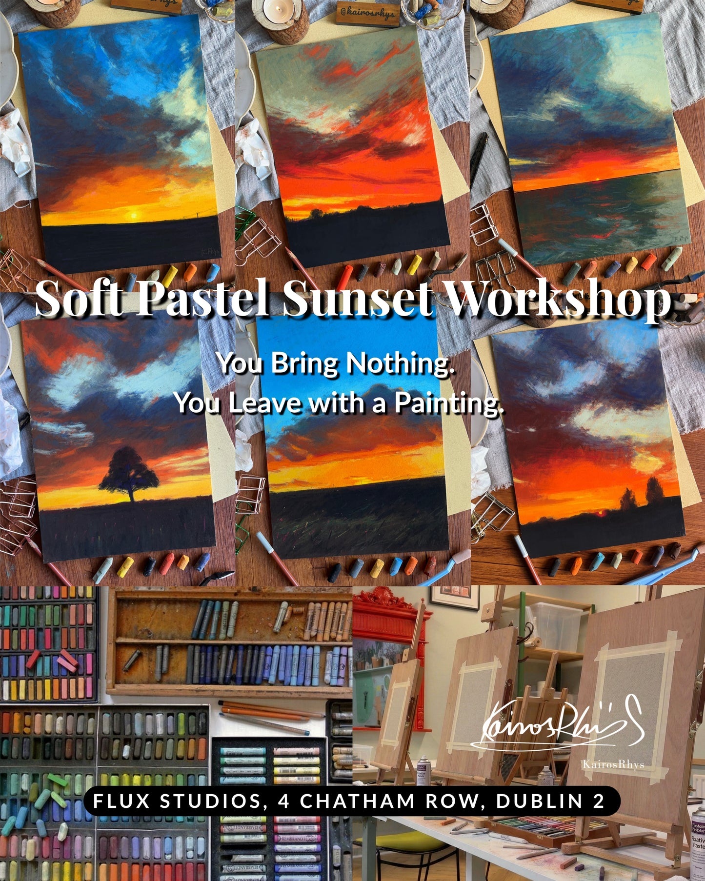 Soft Pastel Sunset Painting Workshop dublin 2